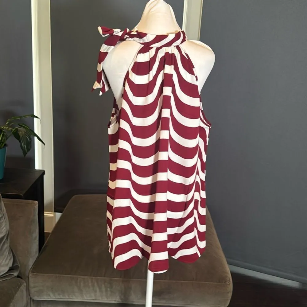 Women’s Halter Neck Casual Loose Top Blouse Side Bow Tie Size 4XL NWT White - Image 3