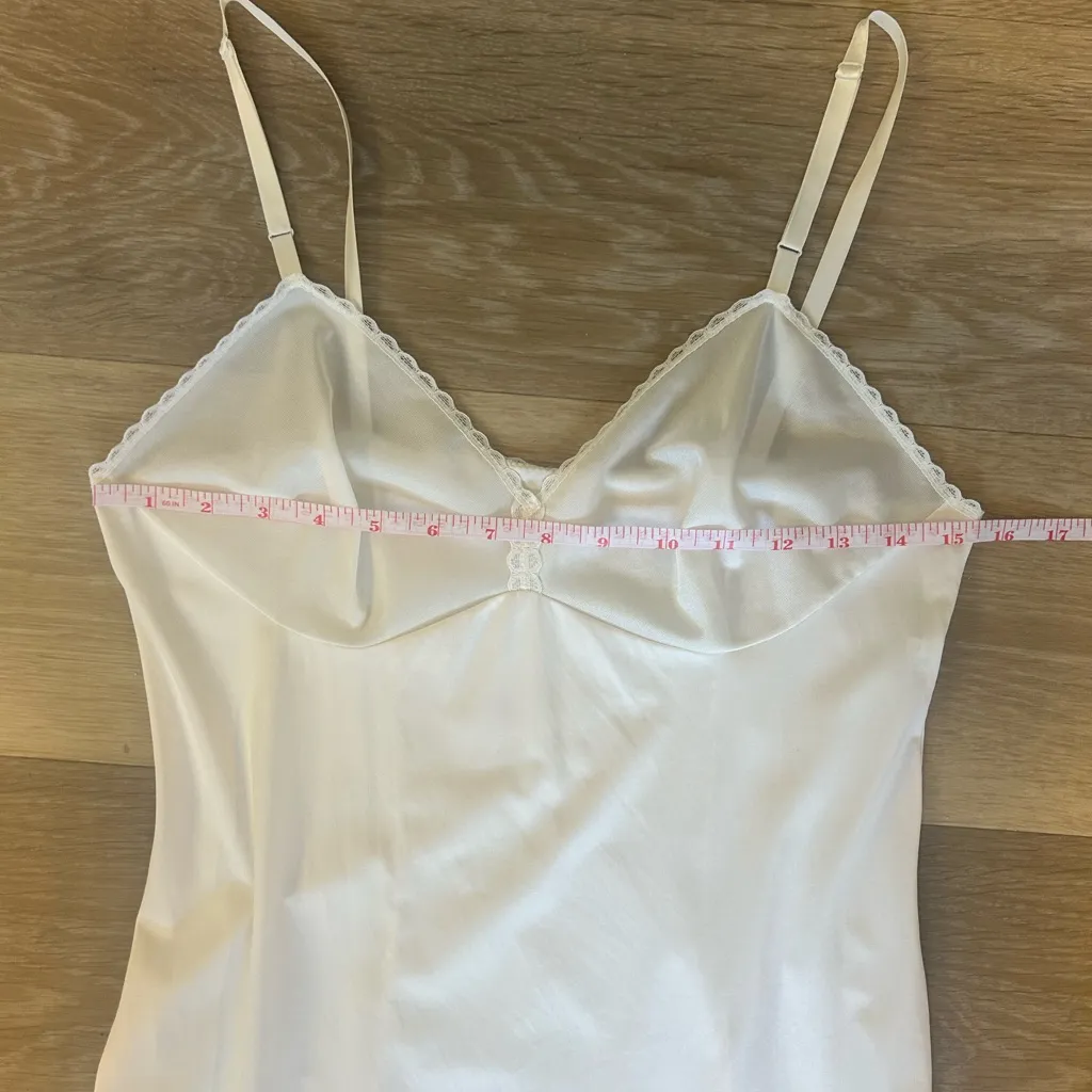 Vintage Vanity Fair White Maxi Slip Dress – Size 34 L/L (XS–S) - Image 6