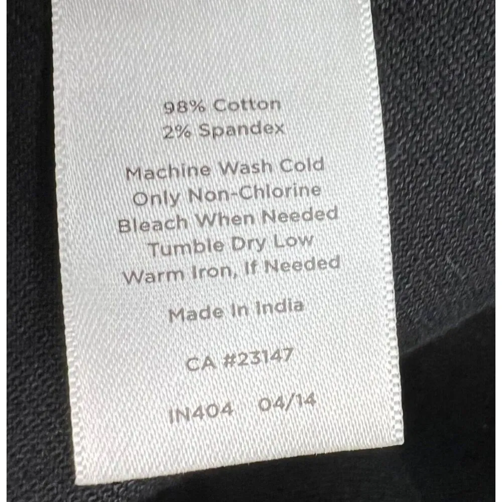 Talbots Heritage Ankle Pants Womens 8 Black Denim Side Zip Flat Front Stretch - Image 11