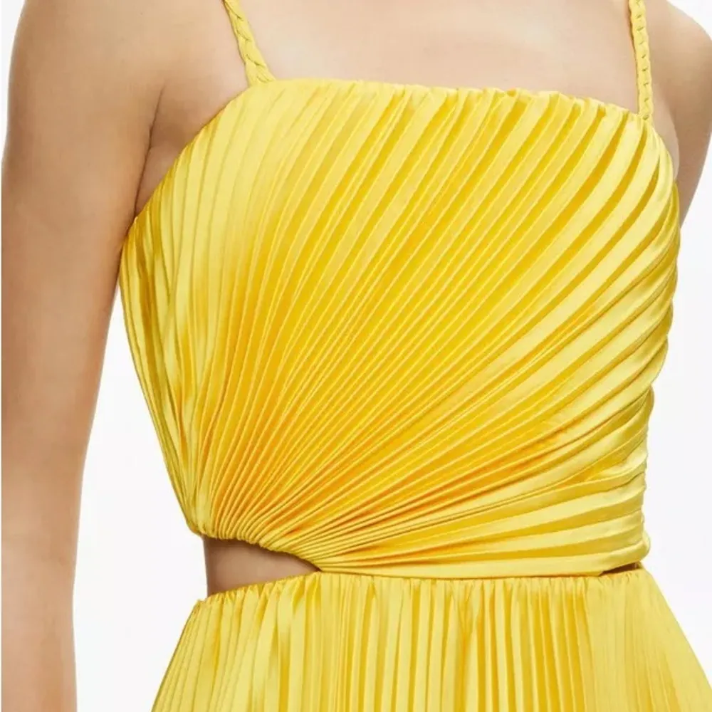 NEW NWT  Powell Pleated Wide Leg Cutout Jumpsuit Golden Rod Yellow - Image 3