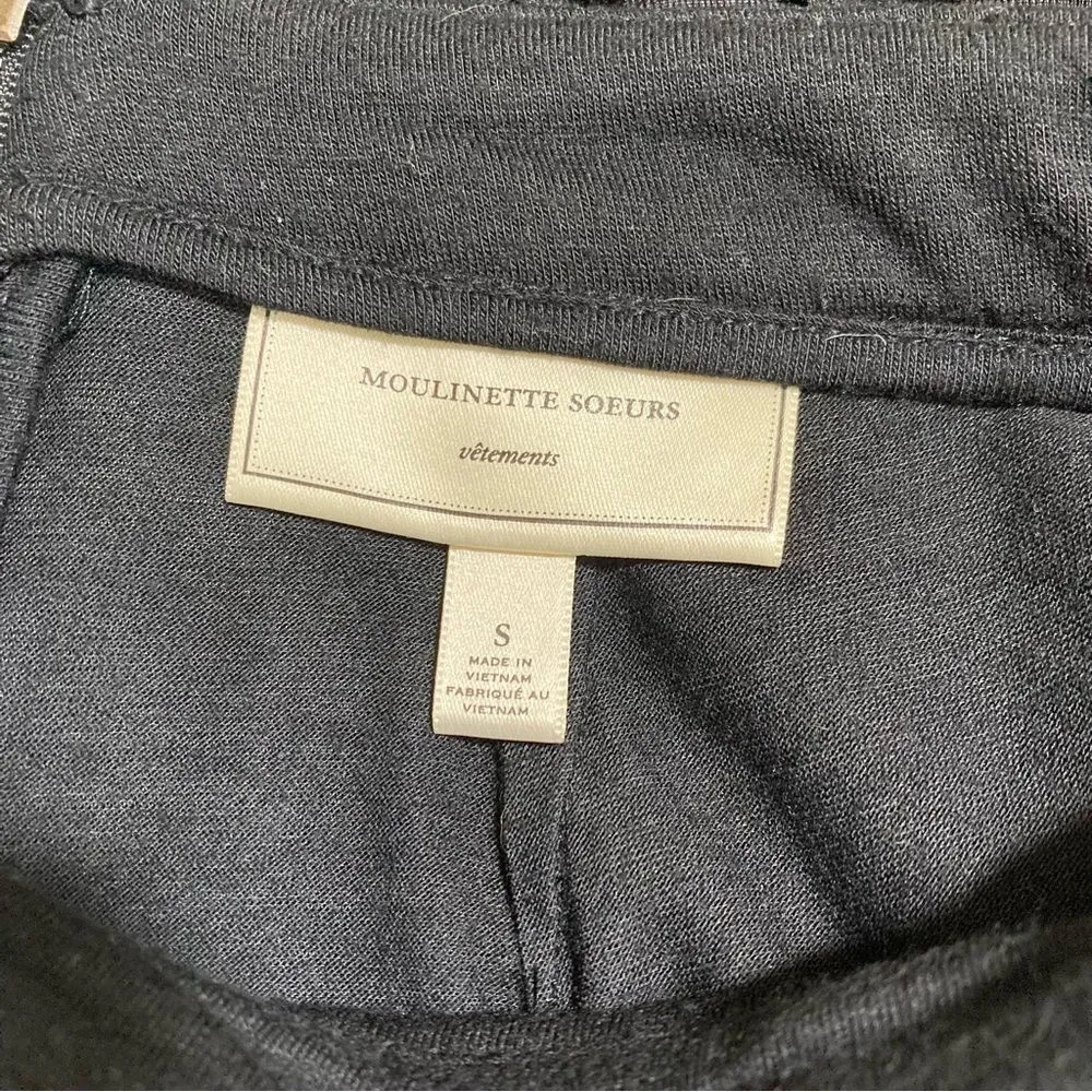 Anthropologie Moulinette Soeurs Black Eyelet Trumpet Skirt Small Knee Length - Image 7