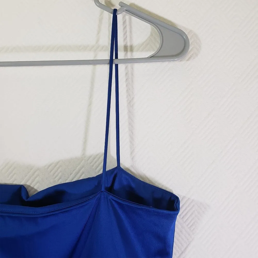 DEMOCRACY, MACY'S Size 10 Blue Sheath, Cocktail, Tank Dress with Pockets - Image 5