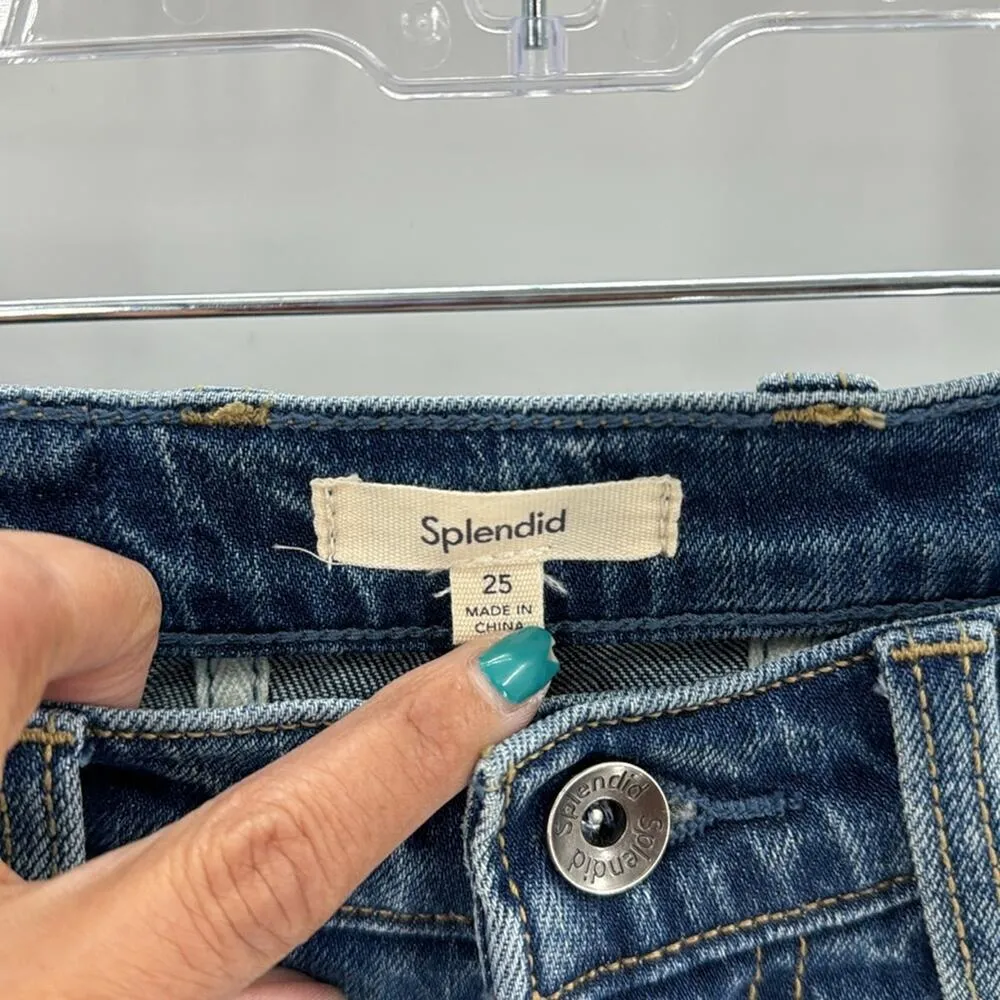 Splendid high waisted straight leg contemporary long 33 inseam casual size 25 - Image 3