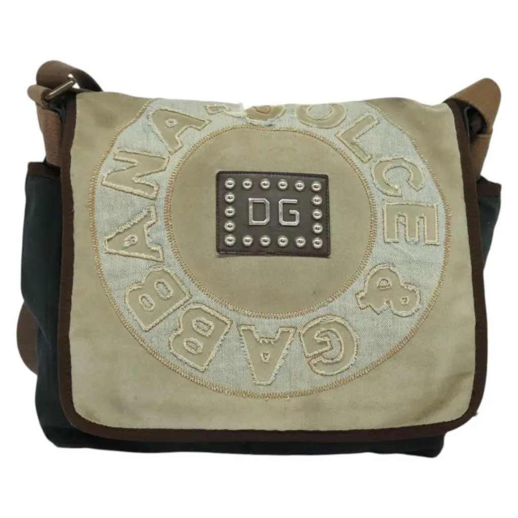  Shoulder Bag Canvas Navy Authentic - Image 6