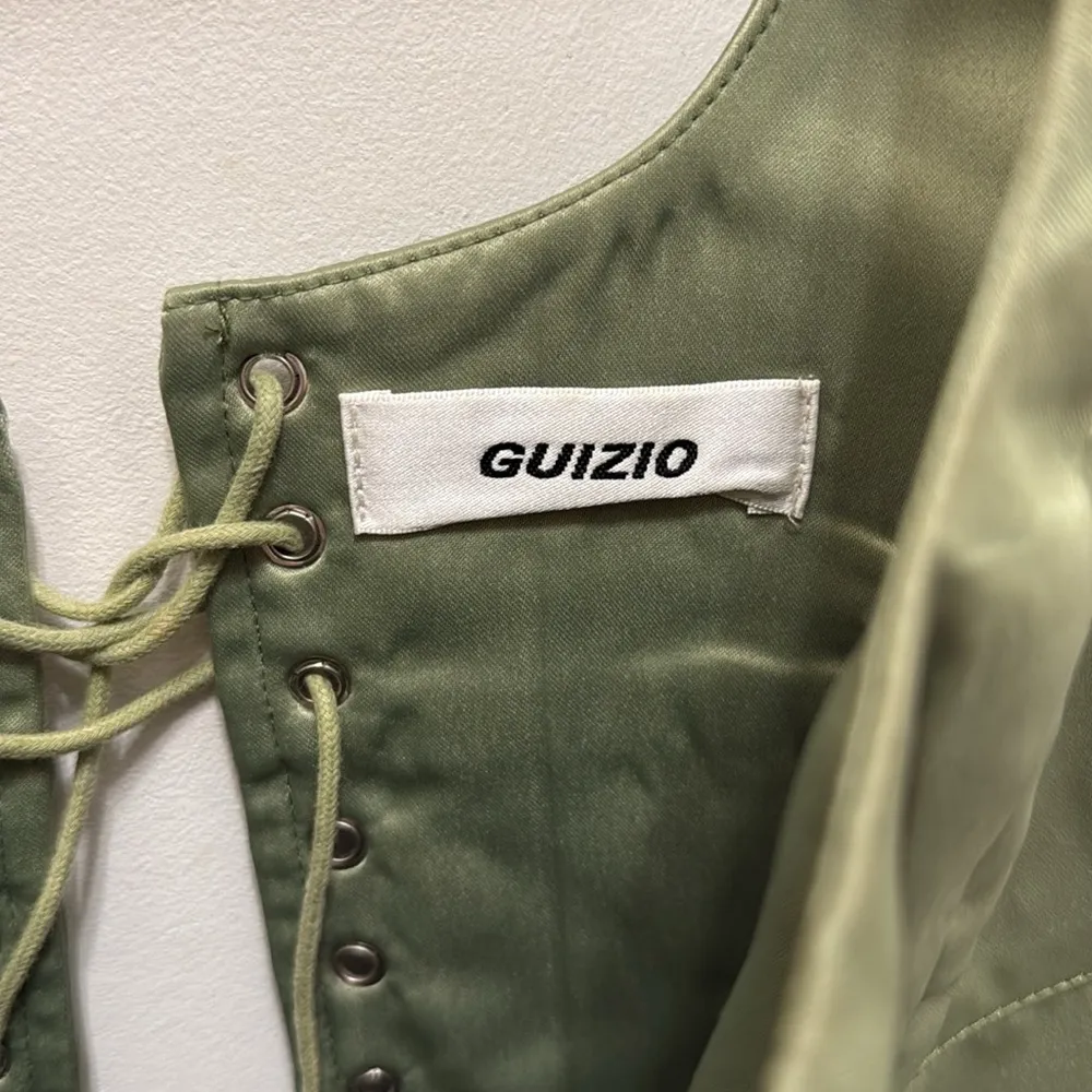 Guizio green satin corset top - Image 3