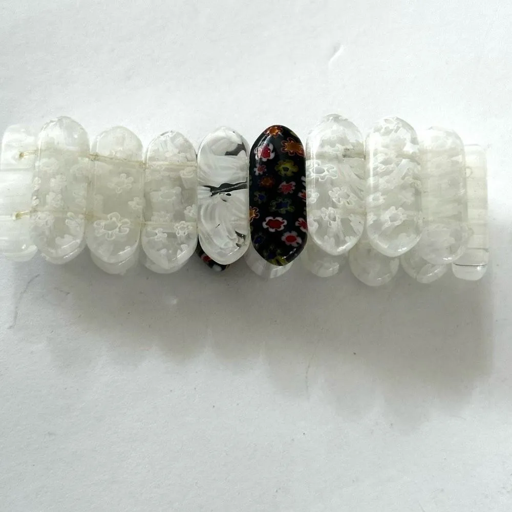 Italian glass beaded stretchy bracelet - Image 6