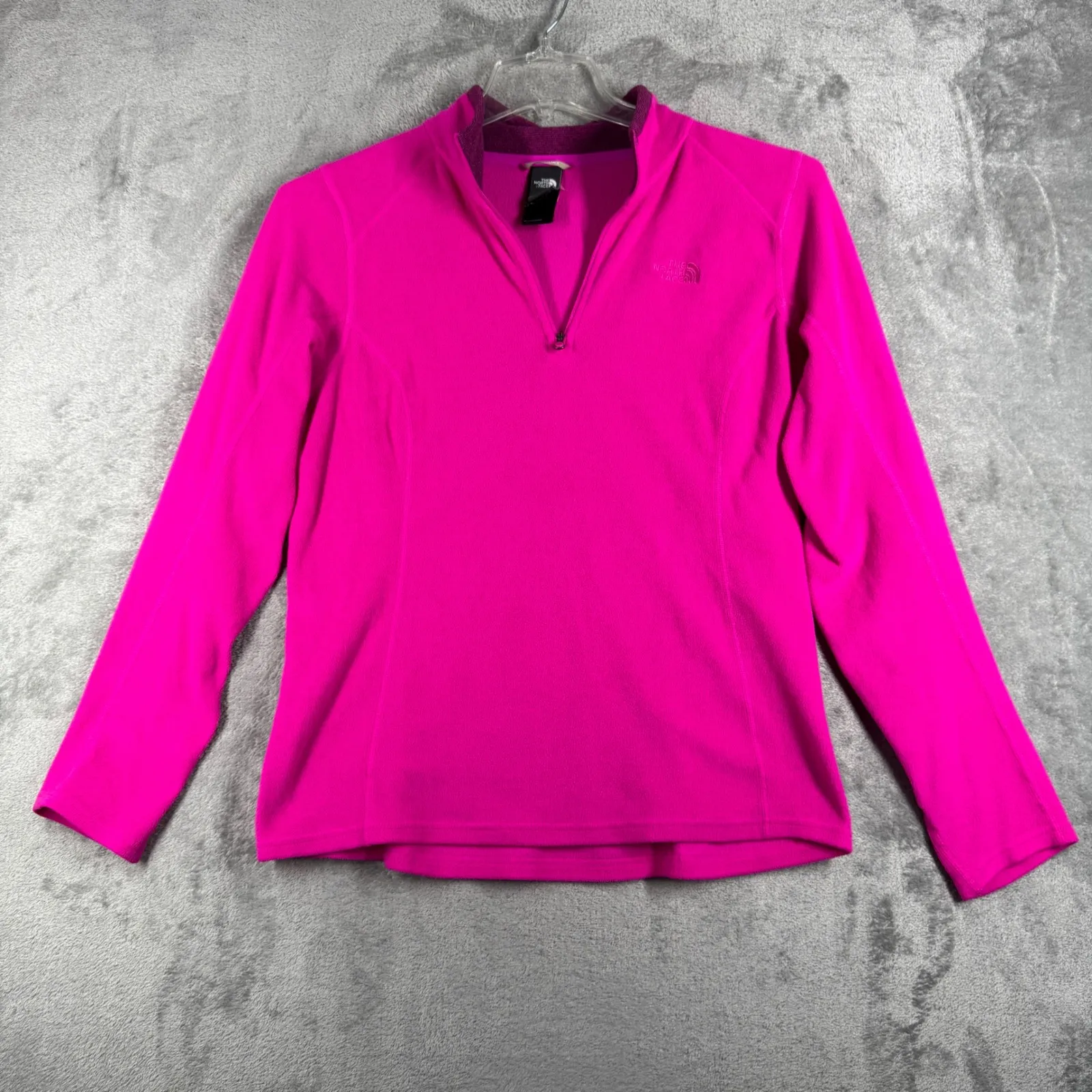 The North‎ Face Fleece Pullover Women M Pink 1/4 Zip Outdoor Hiking Athleisure - Image 3