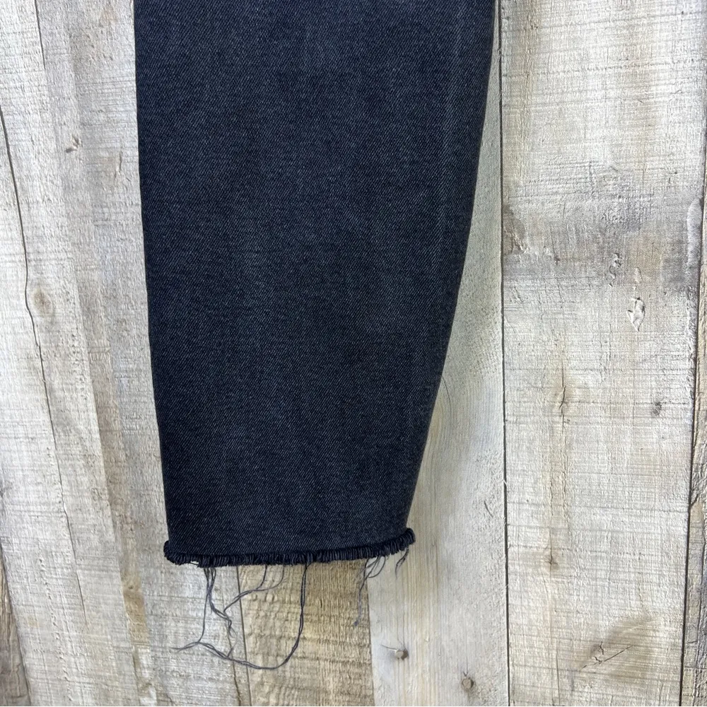 ASOS 5 Pocket Black Denim Jeans with Raw Hem - Image 6