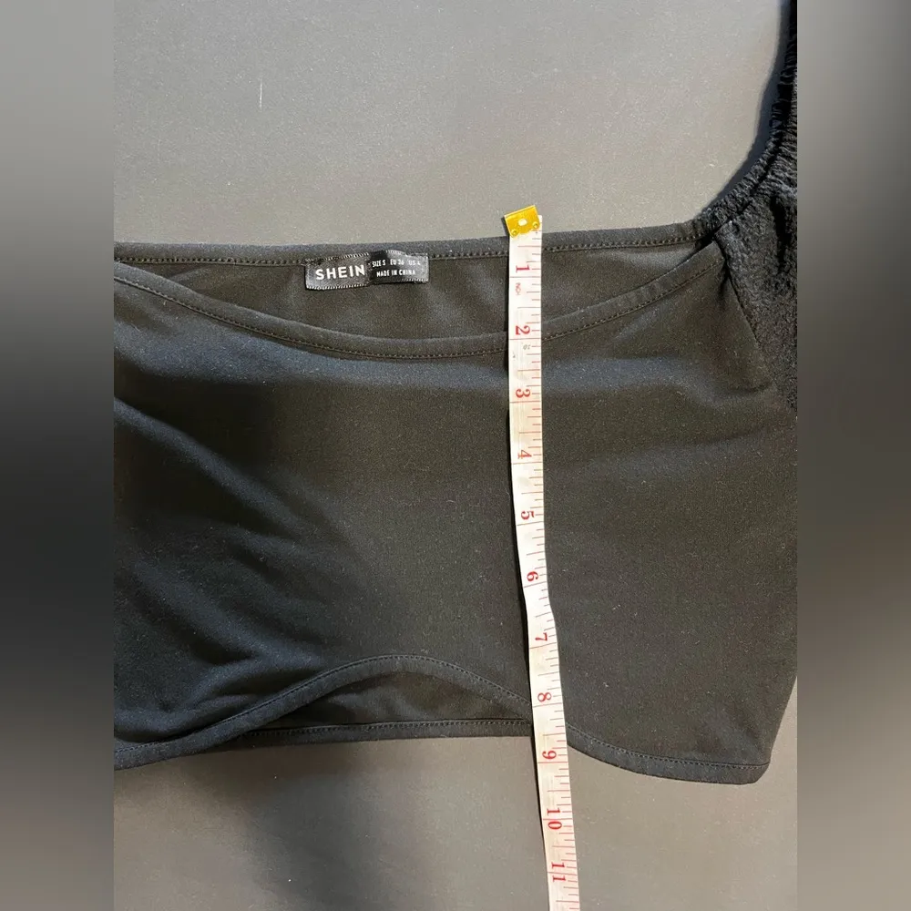 Renaissance Balloon Long Sleeve Black Crop Top Women’s Sz S EUC - Image 7