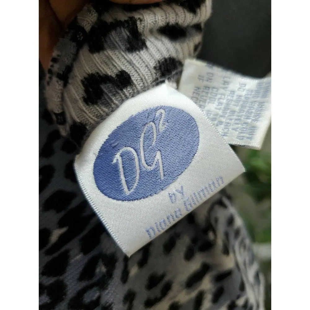 Diane Gilman Women's Black & White Cotton Blend Comfort Knee Length Dress - Image 7