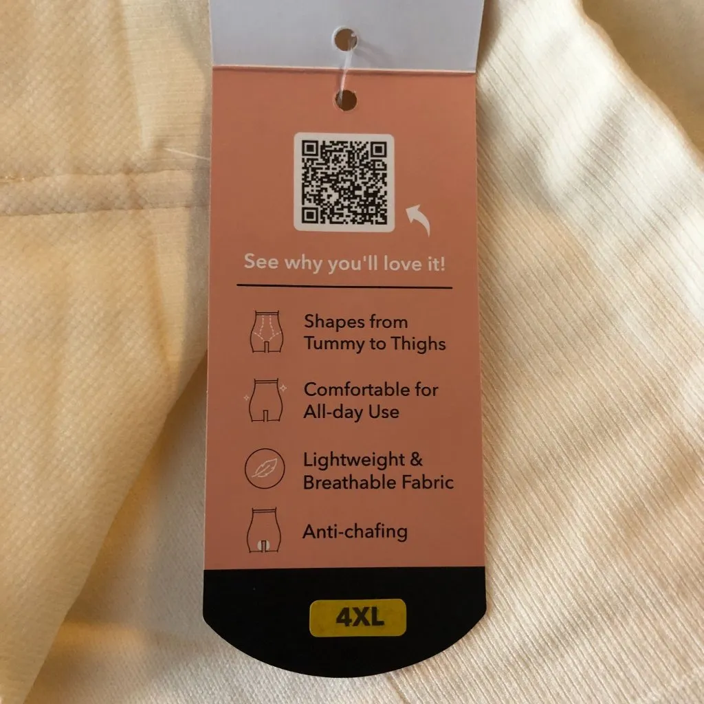 Shapermint High Waisted Shaper Short Light Nude Beige 4XL Size undefined - Image 5