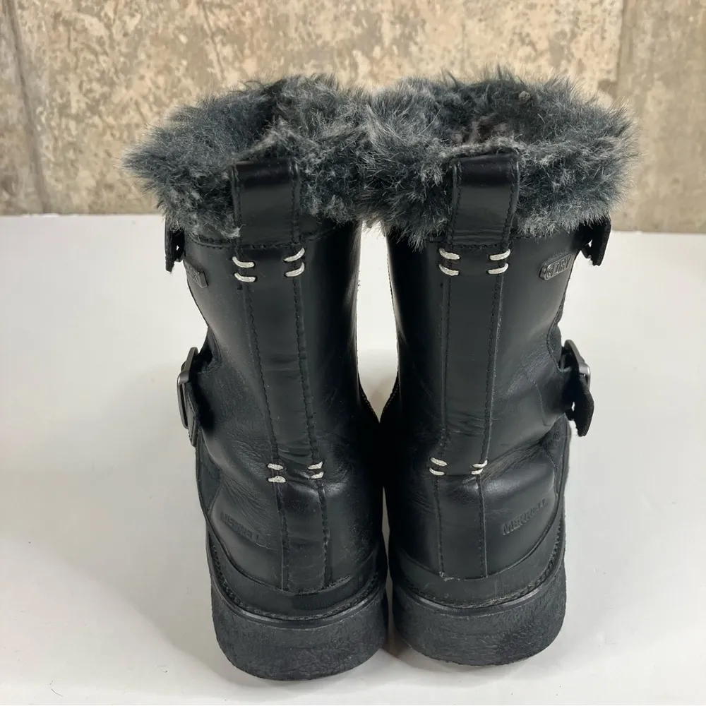 Merrell Tremblant Ezra Side Zip Vibram Sole Winter Boots Size 8 - Image 3