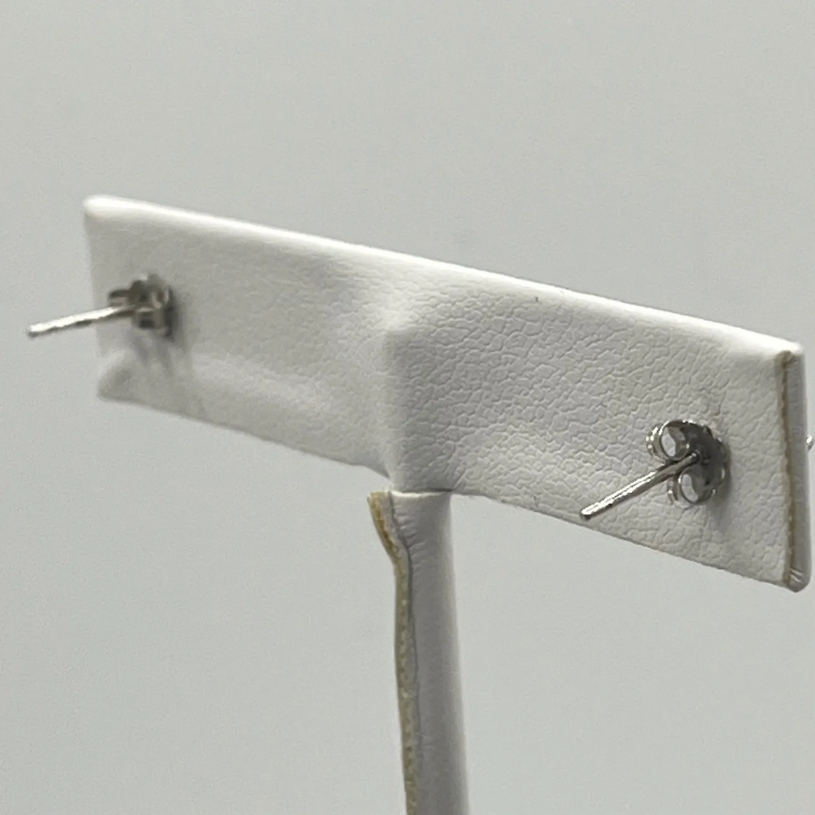 Sparkling CZ Stud Earrings Sterling Silver Classic Solitaire Prong Set - Image 5