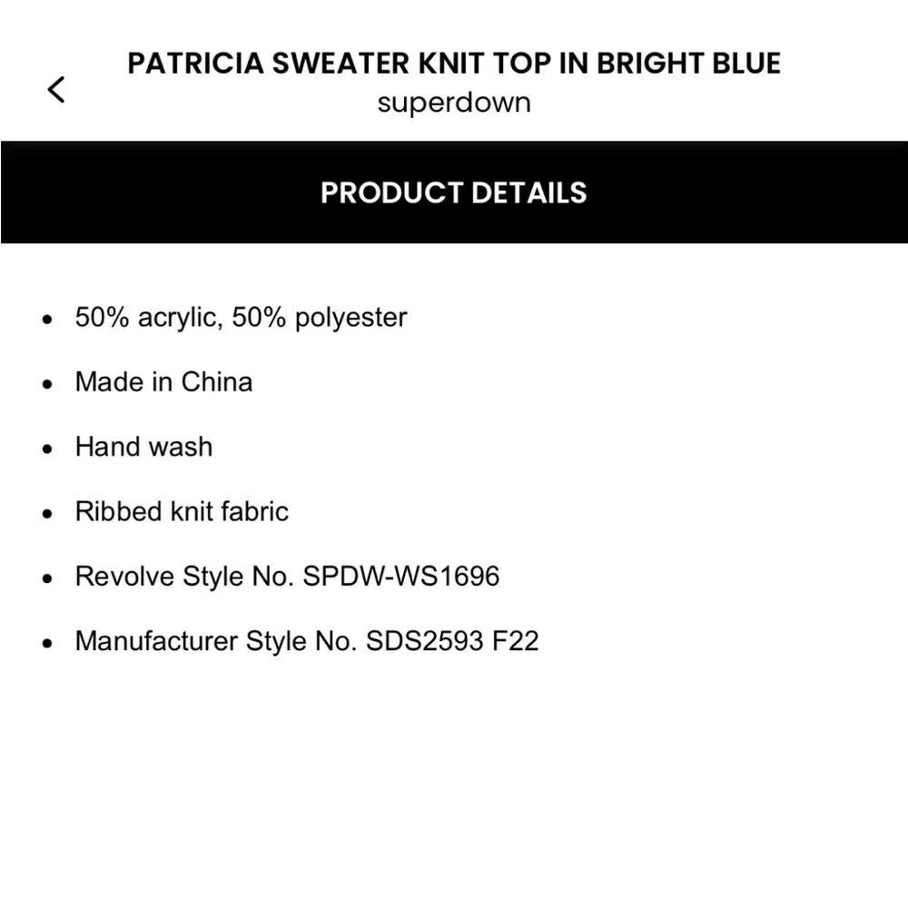 superdown Patricia Knit Top in Bright Blue - Image 5