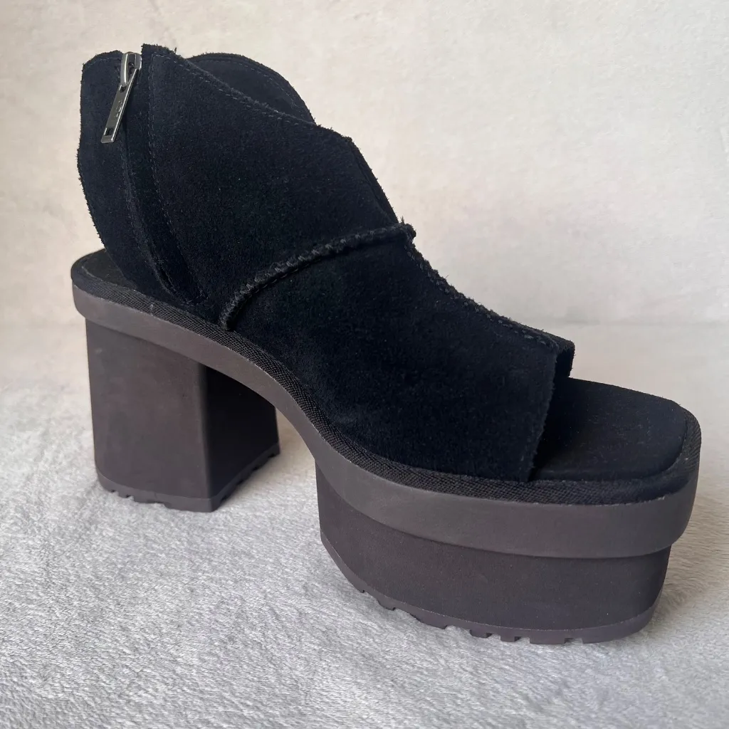 UGG Women's Black New Heights 4" Platform  Sandals  Size US 9 - Image 10