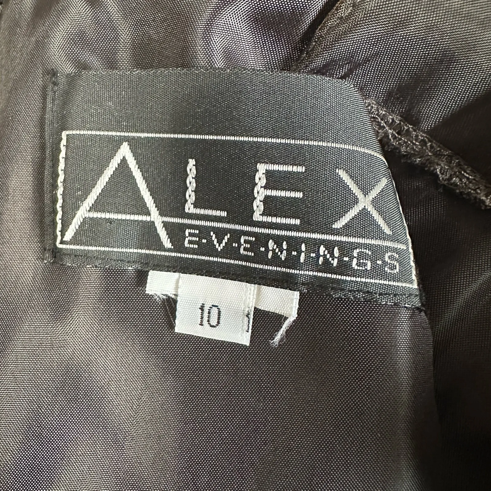 Alex‎ Evenings Formal Ruched Bust Halter Dress Brown Size 10 Shimmer Y2K Maxi - Image 6