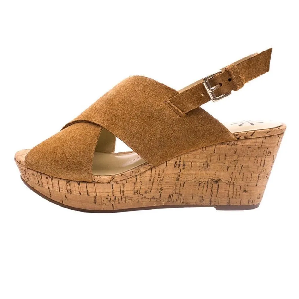 Isaac Mizrahi Live! Leather Sandals With Wedge Heel Size 11M B42 - Image 2