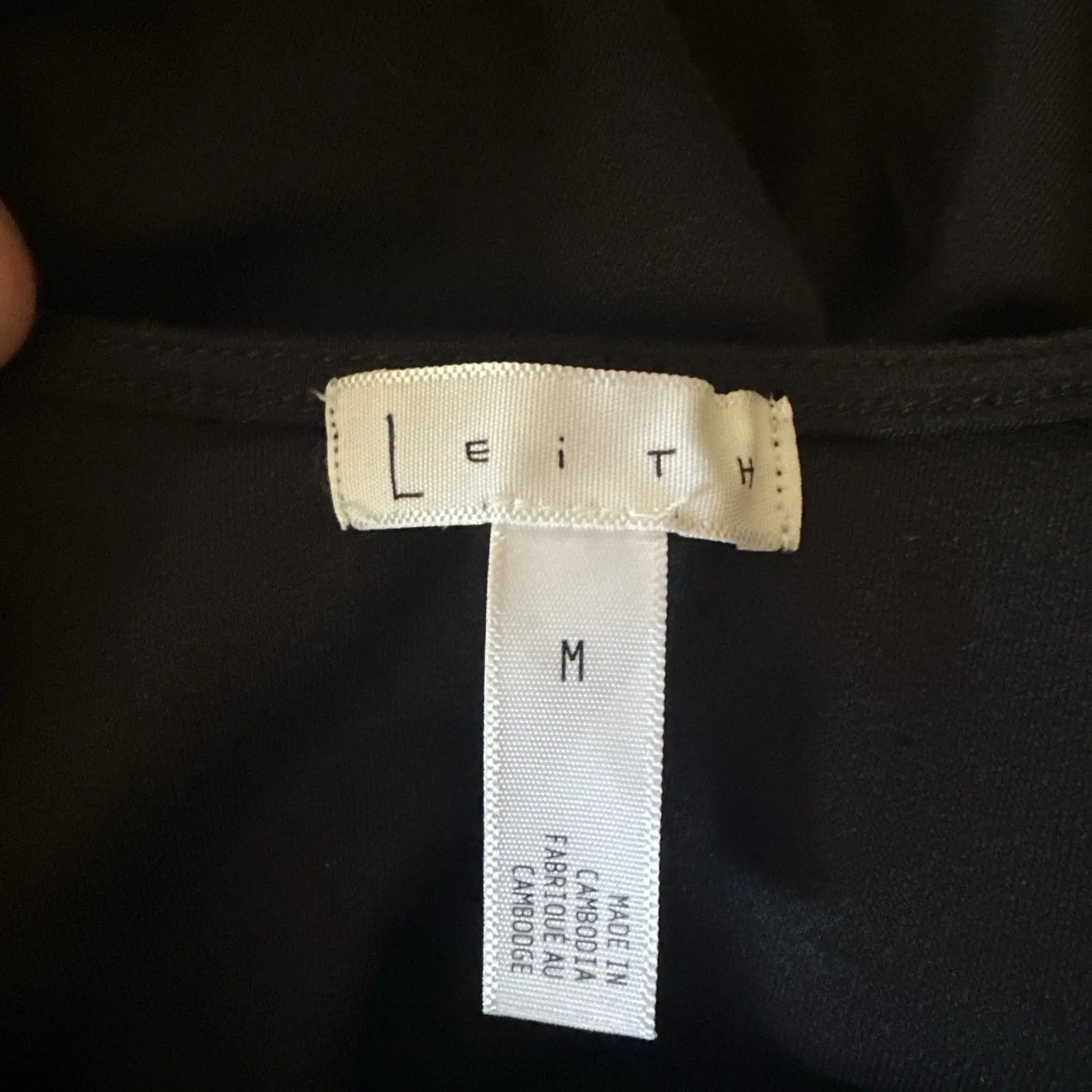 Leith Black Tank A-Line Dress Women’s M Scoop Neck Sleeveless Casual - Image 7