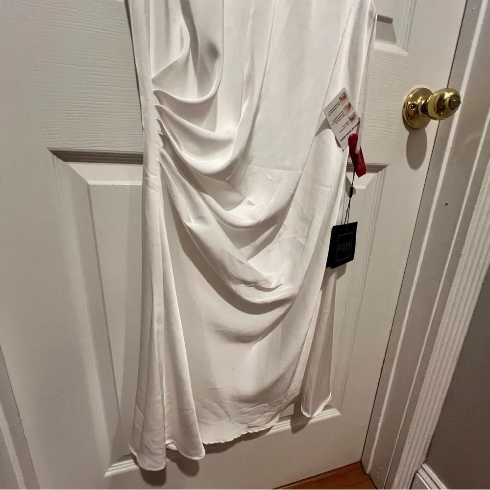 NWT IEENA for Mac Duggal Rhinestone Neckline Draped Mini Dress‎ size 4 - Image 7