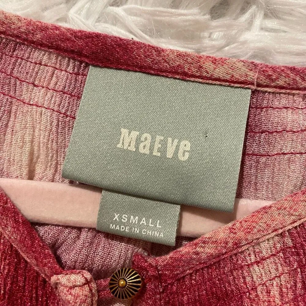 Anthropologie Maeve Cavalon Peplum Plaid Blouse in Pink Extra Small - Image 7