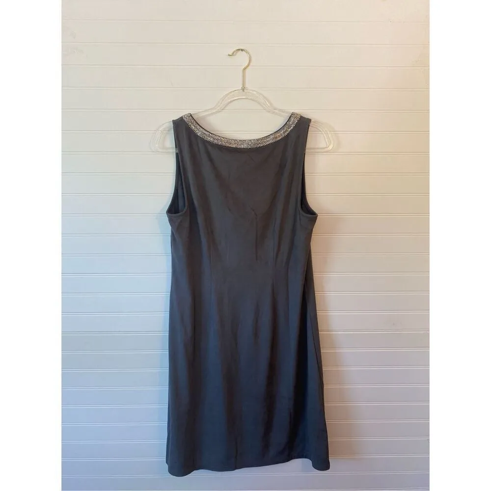 Tommy Bahama Salina Sands Embellished Faux Suede Shift Dress - Image 6