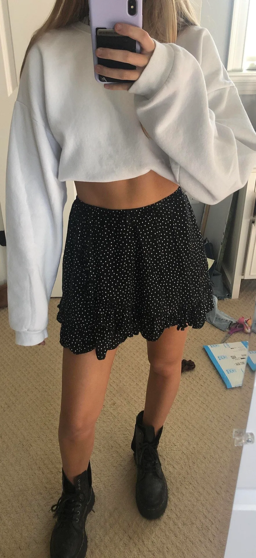 Brandy Melville  poka dot skirt  - Image 3