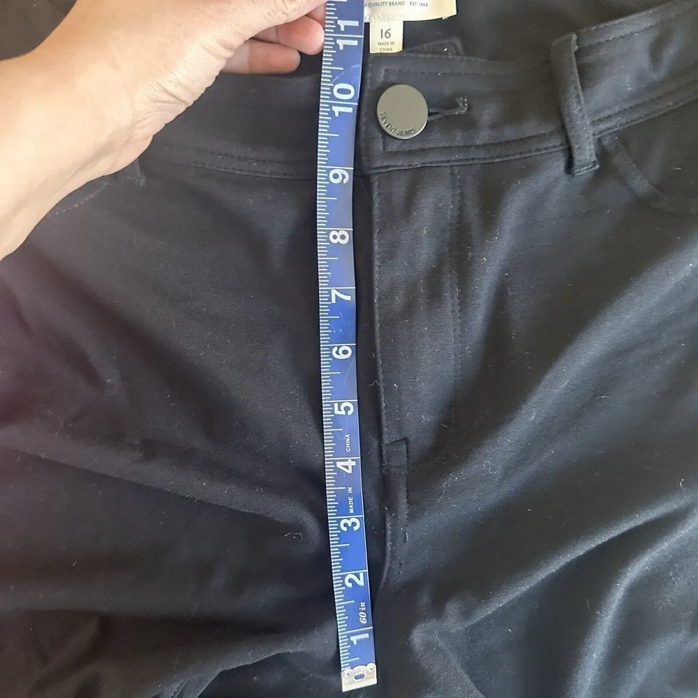 Seven 7 Black Skinny Pants Jeans Women’s Size 16 Blak L0574 - Image 6