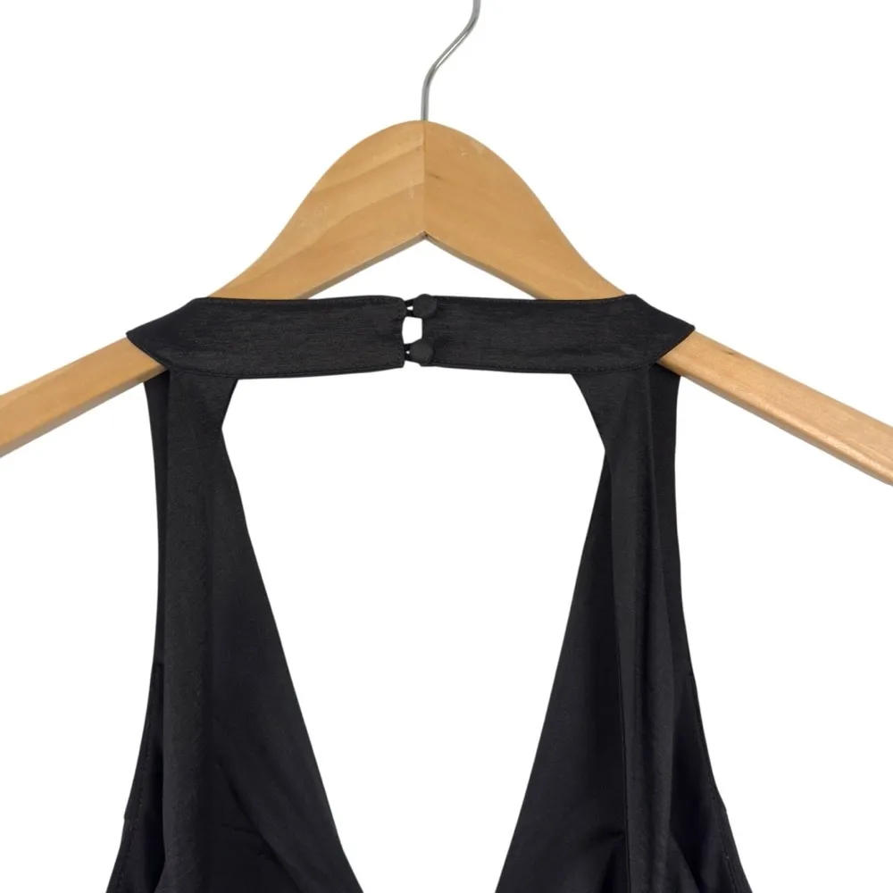 Windsor Black V-Neck Sleeveless Formal Halter Gown Maxi Dress Size Small - Image 9