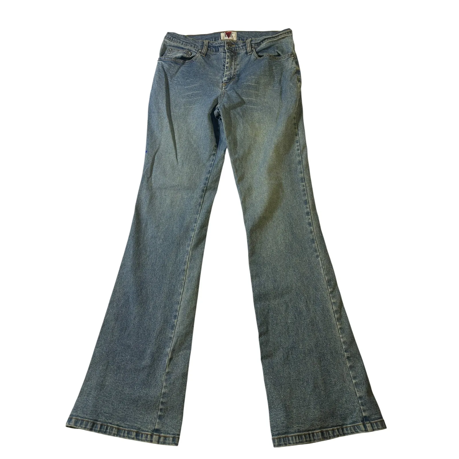 Venus Women's Jeans Size 9 Light‎ Wash Denim Flare Leg Split Hem Y2K Vintage - Image 2