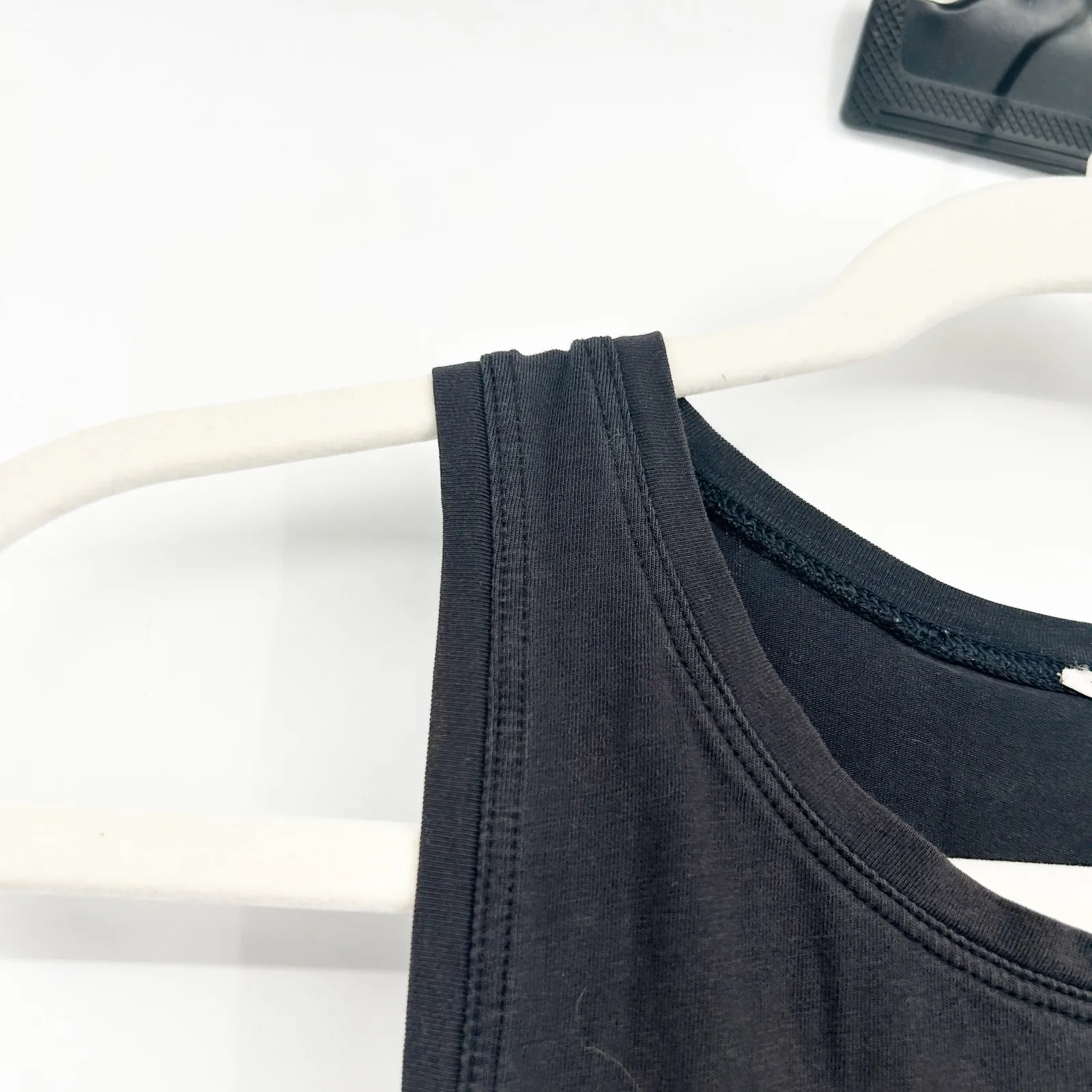 Lululemon Womens Pima Cotton Blend Gym Workout All Tied Up Athleisure Tank Black - Image 4