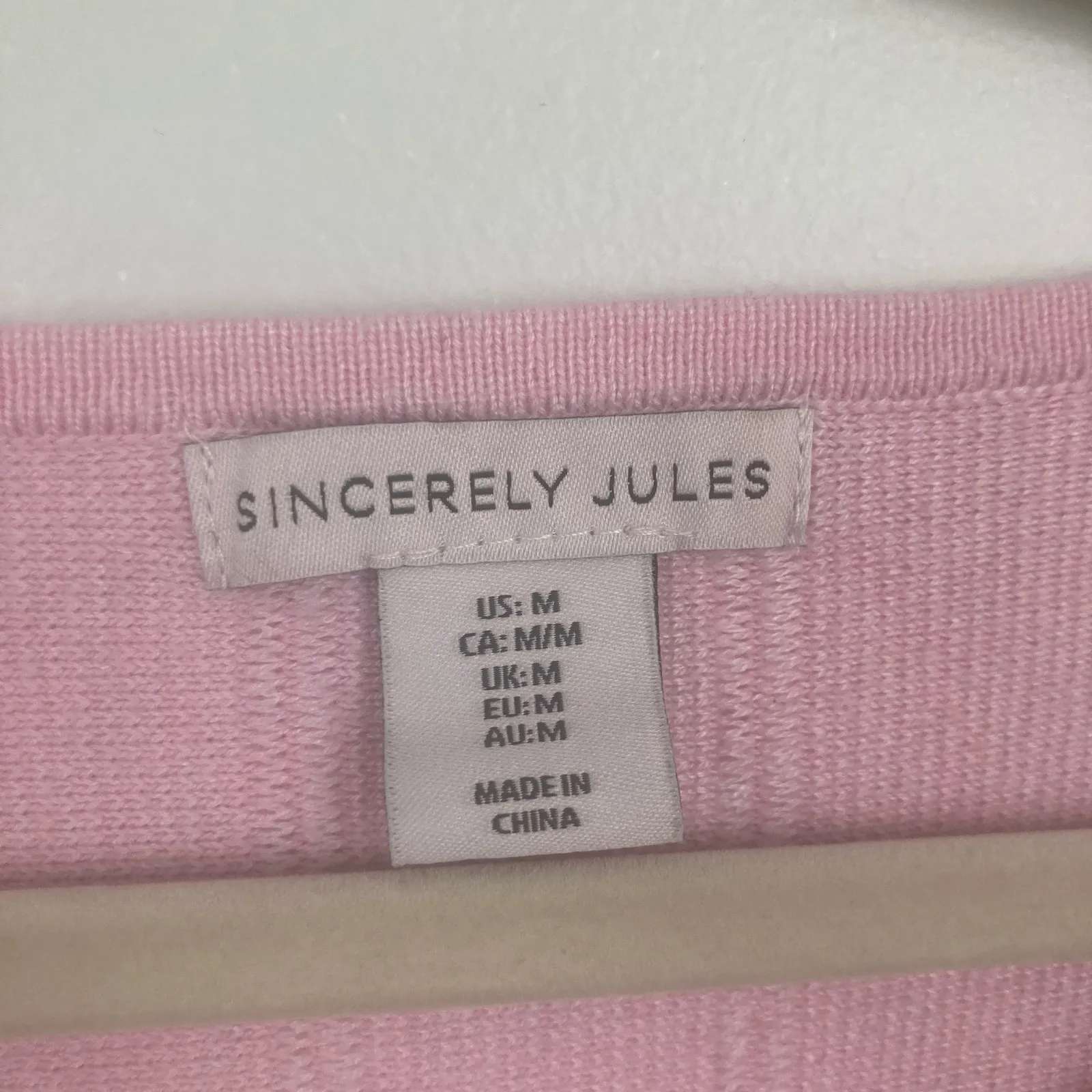 Sincerely Jules Womens M Pink Crop Keyhole Knit Sweater Y2K Coquette Soft Girl - Image 4