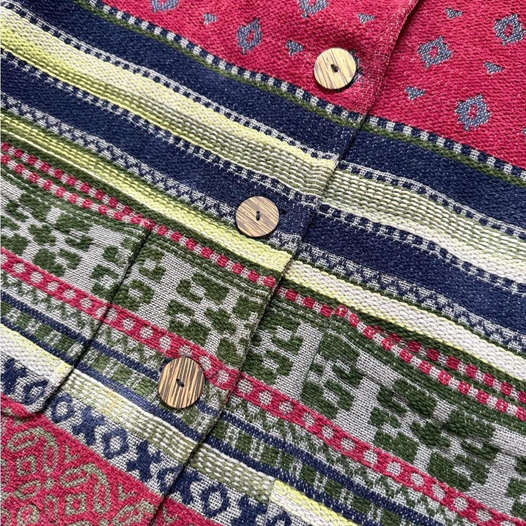 Vintage Coldwater Creek Jacket Cardigan Sweater Shacket Boho Tapestry M Medium - Image 2