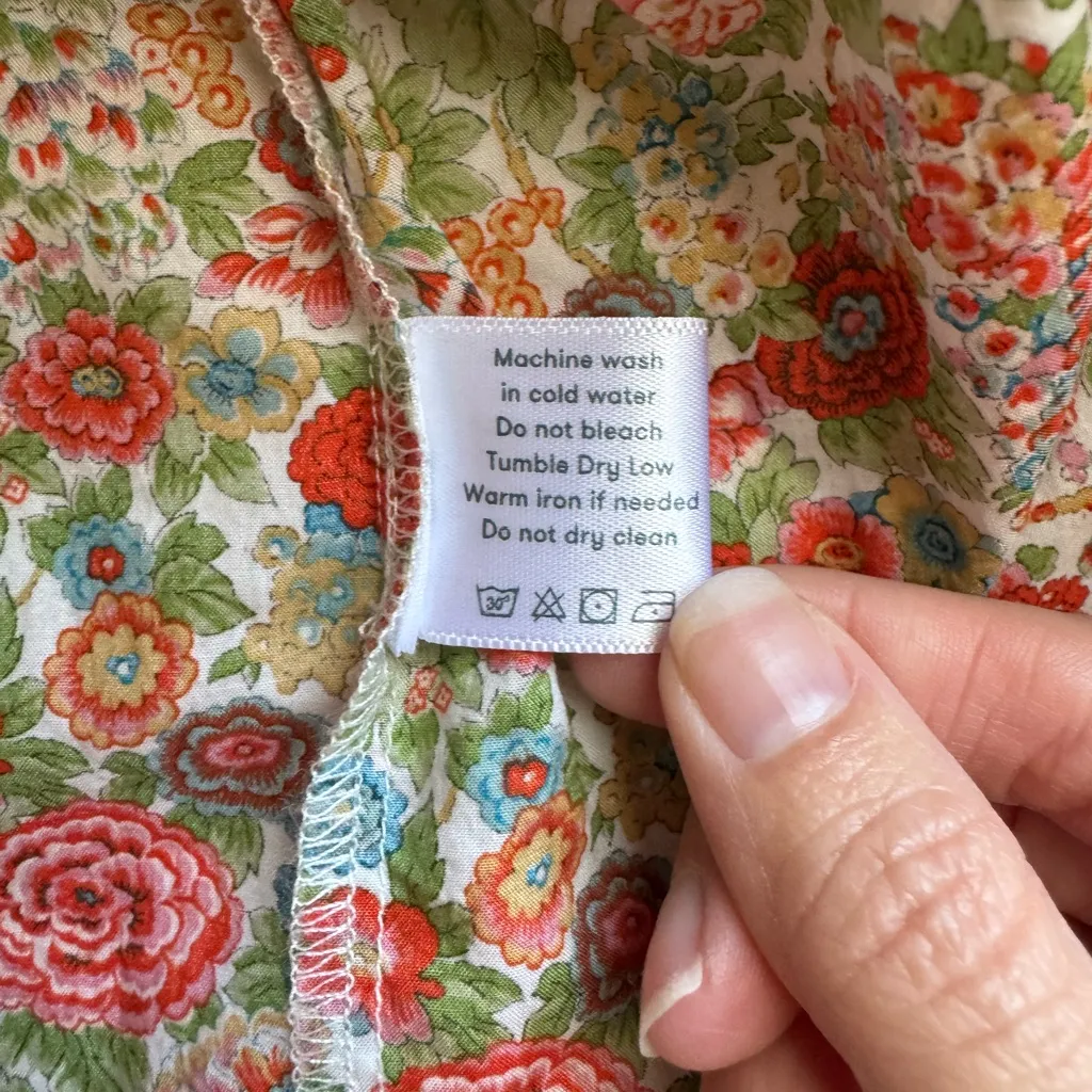 Roller Rabbit Floral Belted Ruffle Tiered Cotton Mini Dress Size Small - Image 11