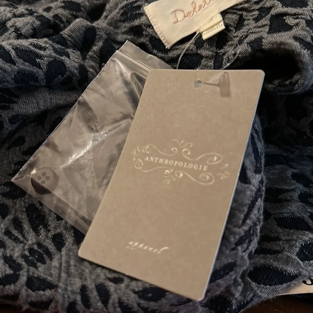 Anthropologie Deletta Floral Caledonia Dress Blue Gray NWT‎ Size Medium - Image 13