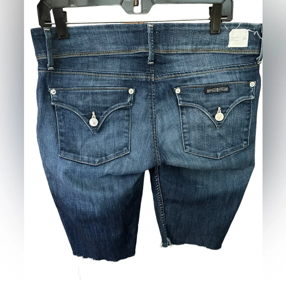 Hudson Cut Off Dark Blue Denim Jean Shorts Womens Size 30 - Image 2