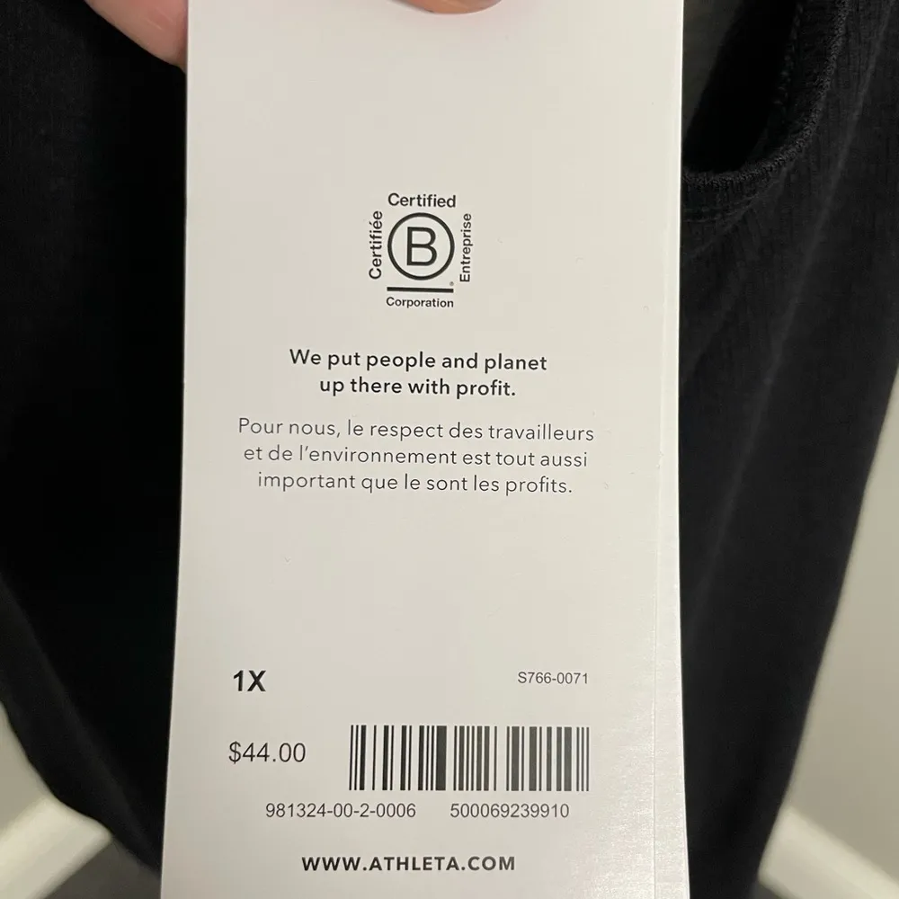 NWT Athleta Well Rested Rib Sleep Tank Black NWT - Image 4