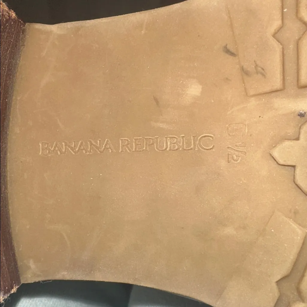 Banana Republic brown leather campus boots sz 6.5 - Image 6