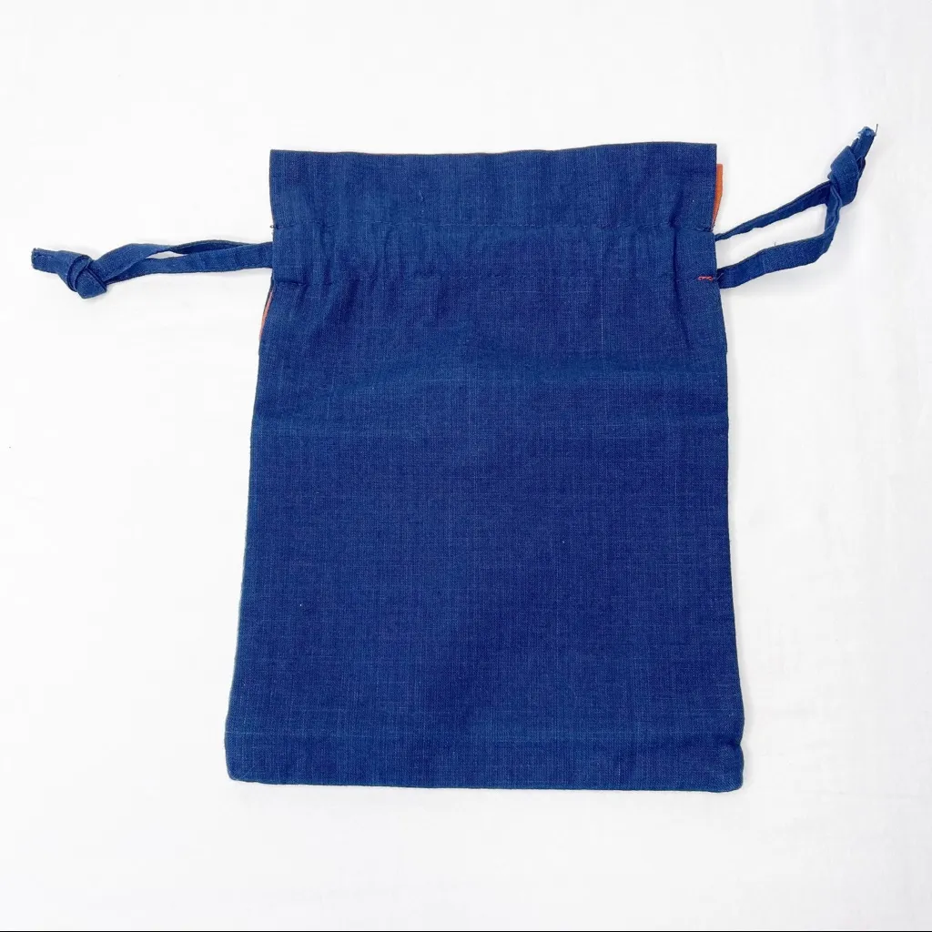 Handmade Denim Patchwork Pouch Purse Bag Blue NWOT - Image 9