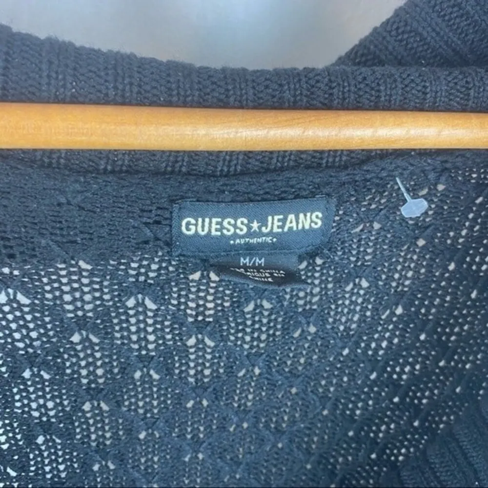 Guess Black Cowl Neck Long Sleeve Knit Tunic Sweater M - Image 4