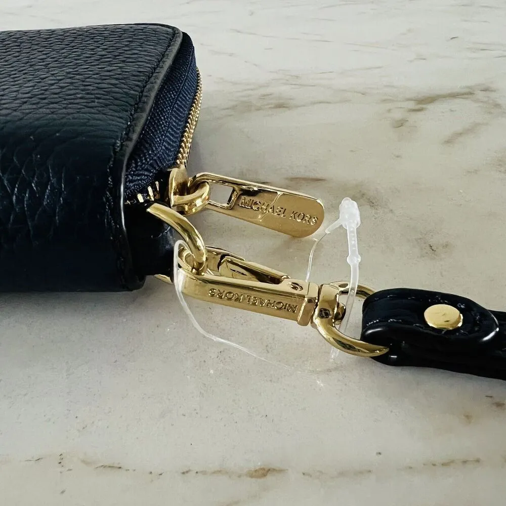 Michael Kors  Fulton Navy Flat Multi Function Phone Case Zip Wallet Wristlet - Image 5