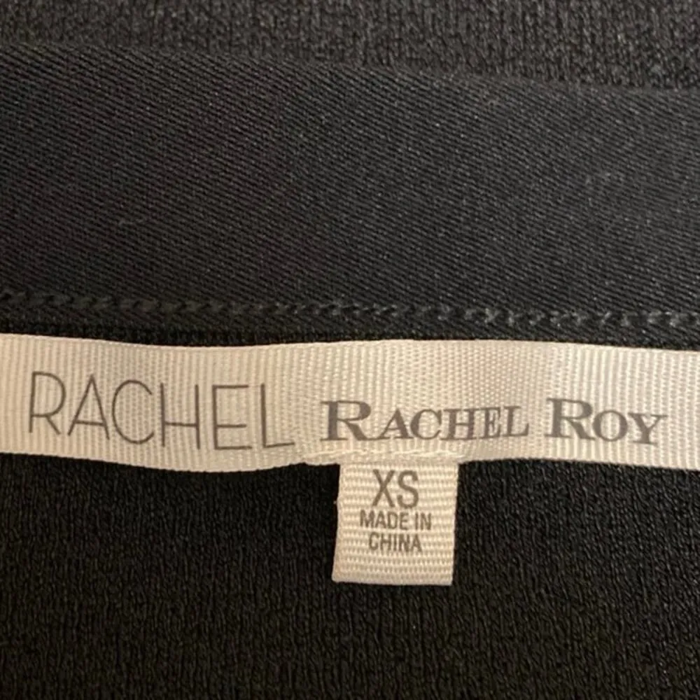 RACHEL Rachel Roy Black Pull On Knit Sculpt High Waisted Pencil Mini Skirt Sz XS - Image 4