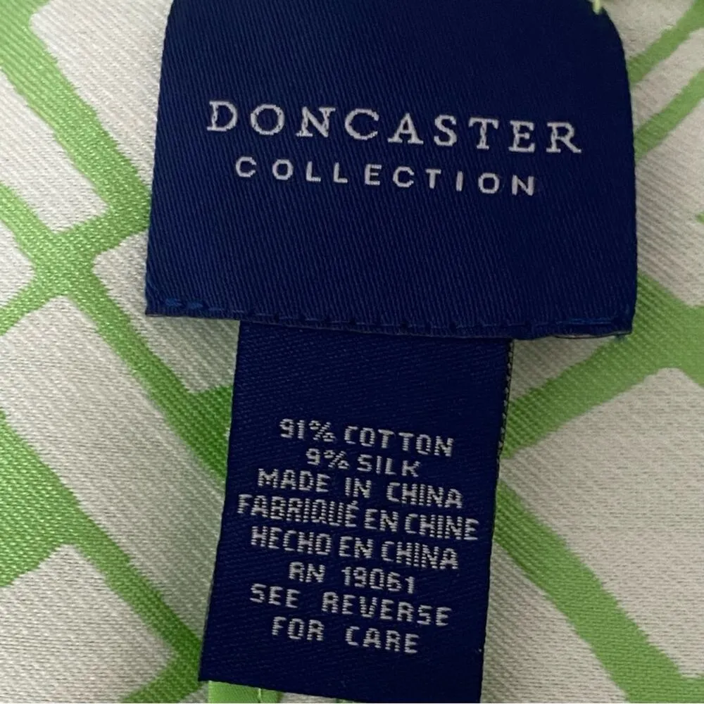 Vintage Doncaster 2P Dress Blazer Suit Set Silk RARE 60s Classic Preppy 2 Formal Green - Image 13