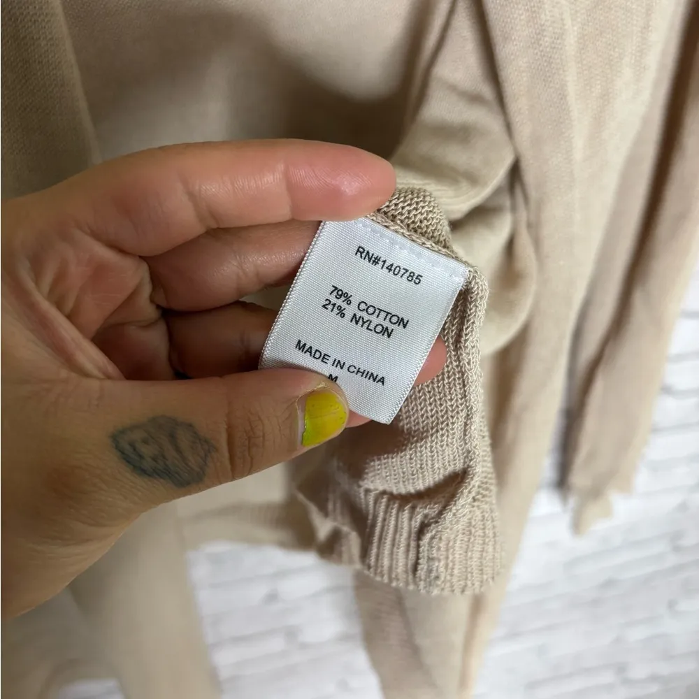 Brochu Walker Lightweight Tan Drape Cardigan - Image 4