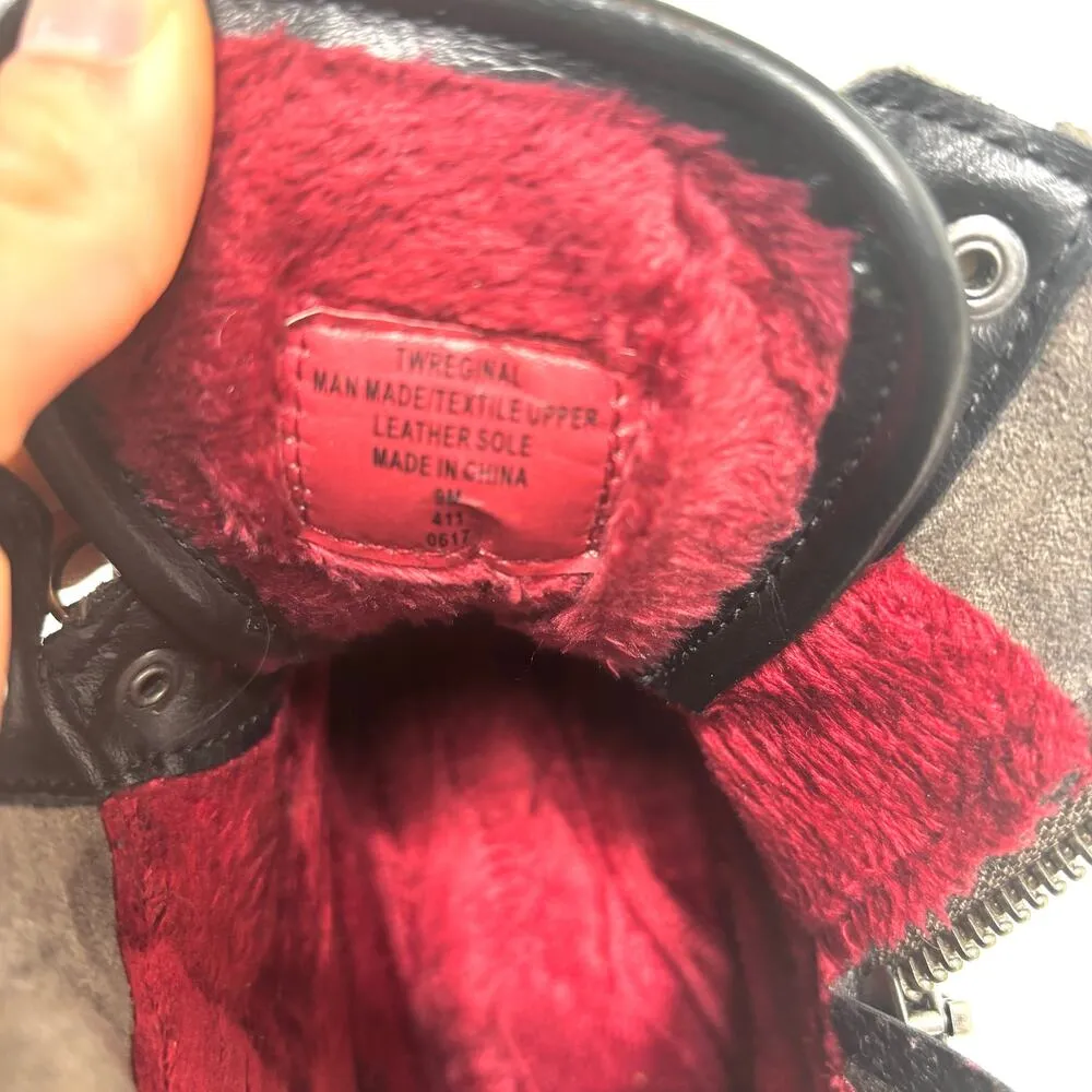 Tommy Hilfiger Gray Suede Fleece Lined Duck Boots 9 - Image 8