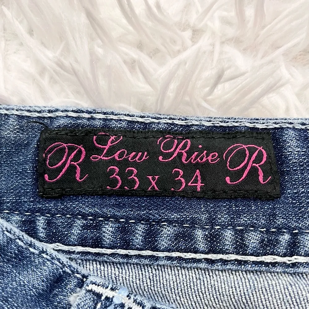 ROCK & ROLL COWGIRL Women’s Low Rise Sequin Patch Bootcut Western Jeans 33 - Image 12