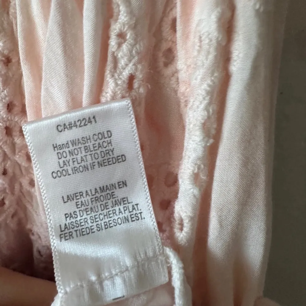 YFB Young Fabulous & Broke Pink Eyelet Embroidered Kimono Sleeve Dress L - Image 10