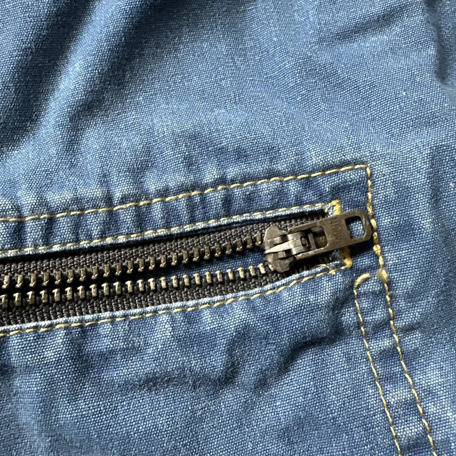 Vintage Lizwear Denim Zip Up Jacket Talons Zipper Size Medium Women's 1980s Blue - Image 6