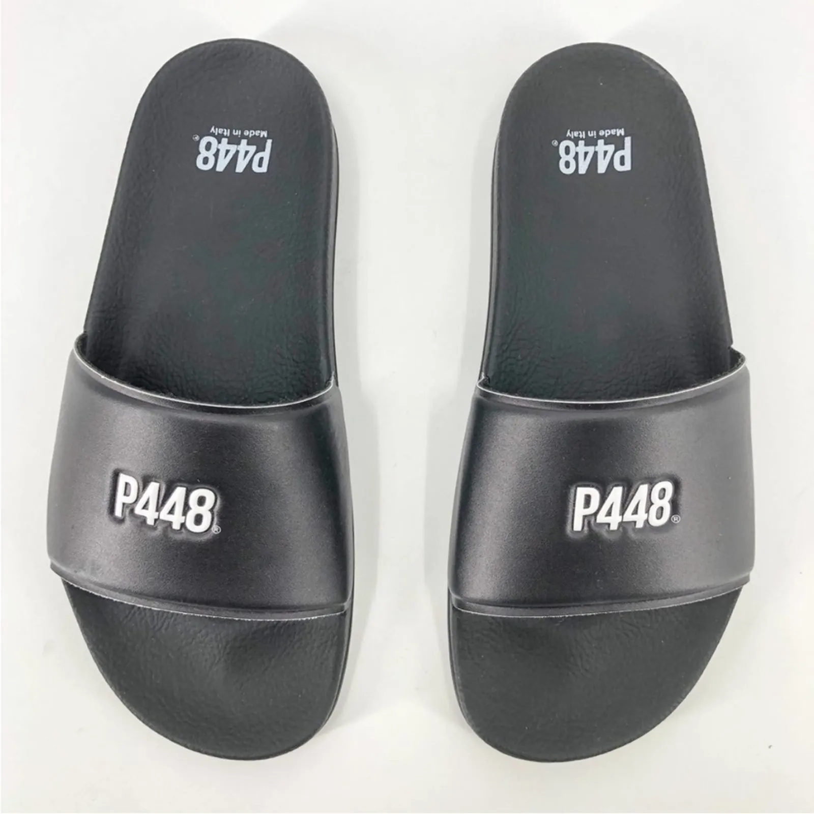 P448 Super Water Resistant Black Slip On Pool Slide Sandals Slippers NEW EU38 - Image 2