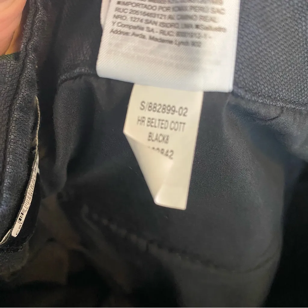 BR Banana Republic‎ Black High-Rise Belted Culottes size 18 2024 cotton modal - Image 8