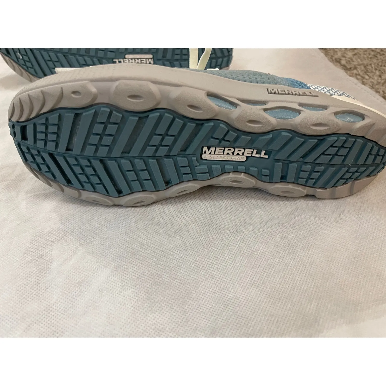 Merrell Women's Bondi AC+ Air Cushion Knit Sneakers Blue White Sz 6.5 - Image 8